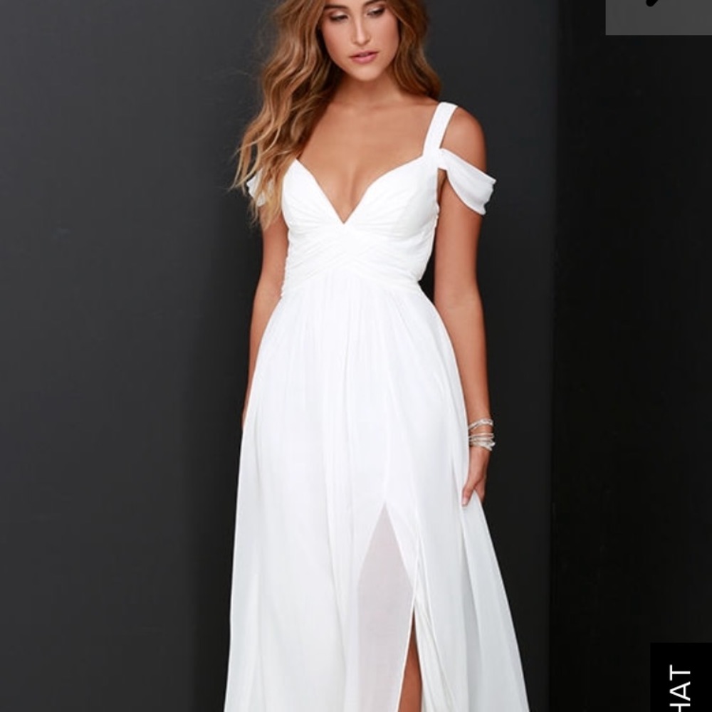 Lulus barríano white dress.
